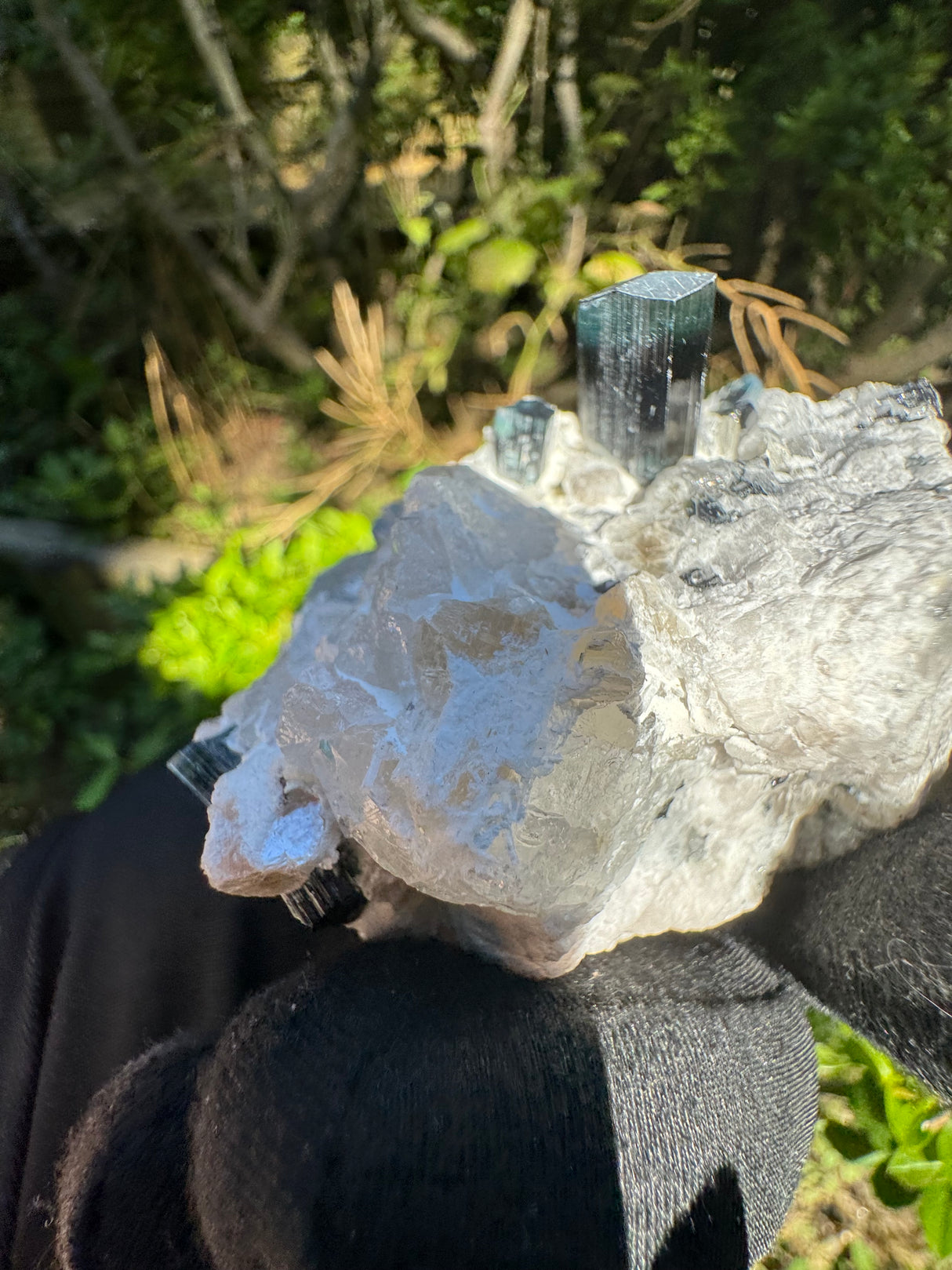 Blue Cap Tourmaline Specimen - 341g