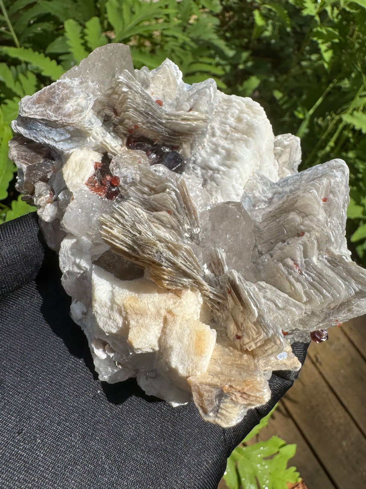 Garnet on Star Mica Specimen - 507g