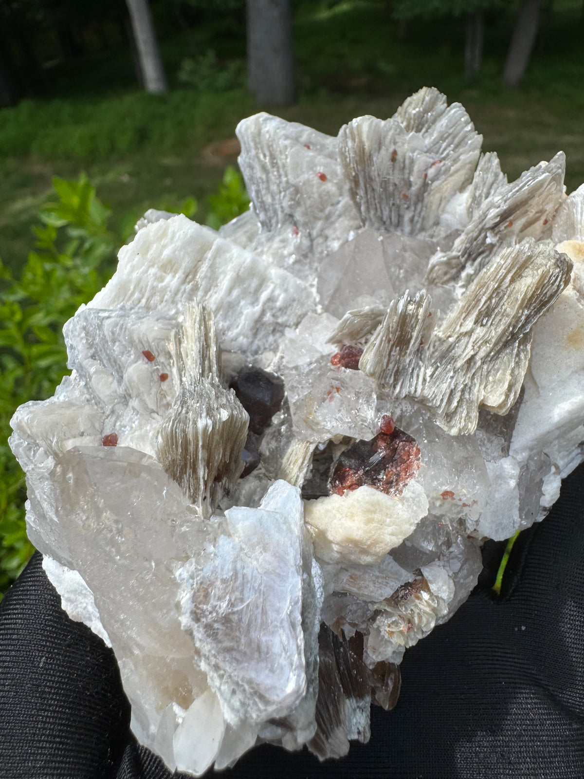 Garnet on Star Mica Specimen - 373g