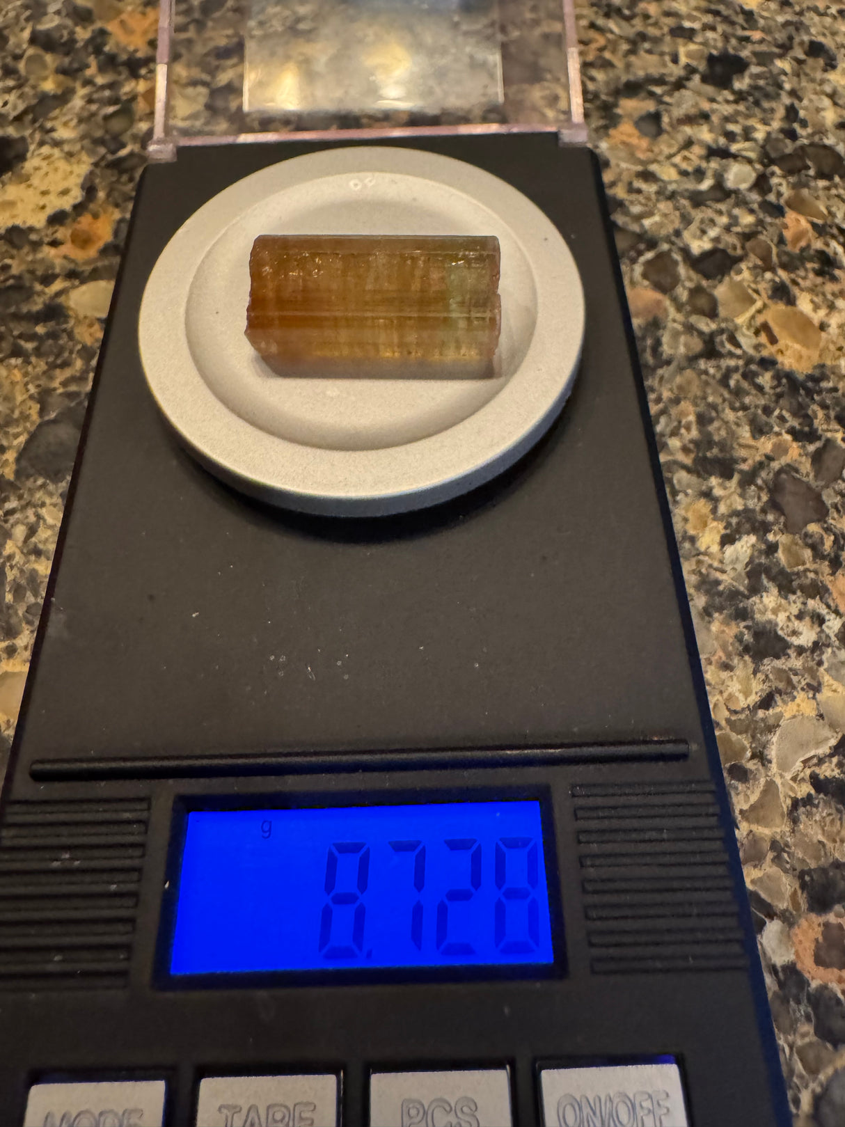 Watermelon Tourmaline Crystal - 8.712g