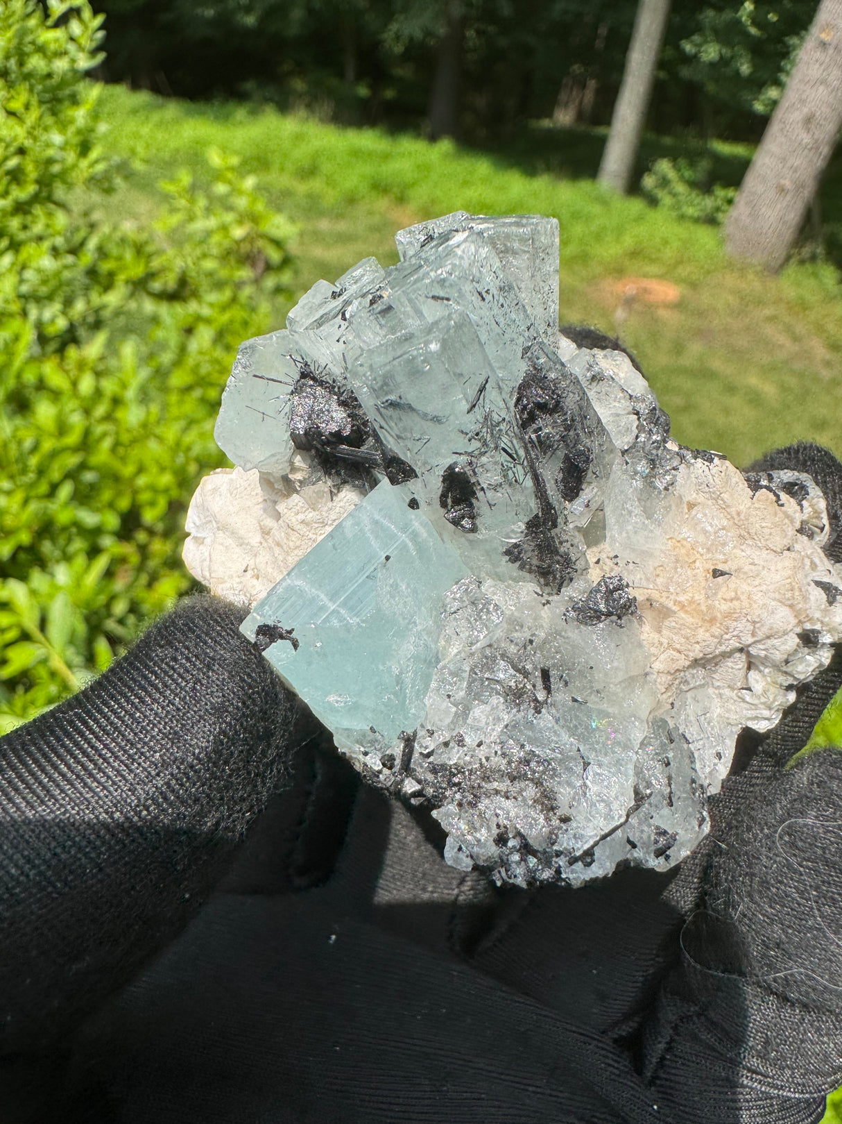 Aquamarine and Tourmaline Specimen - 78g