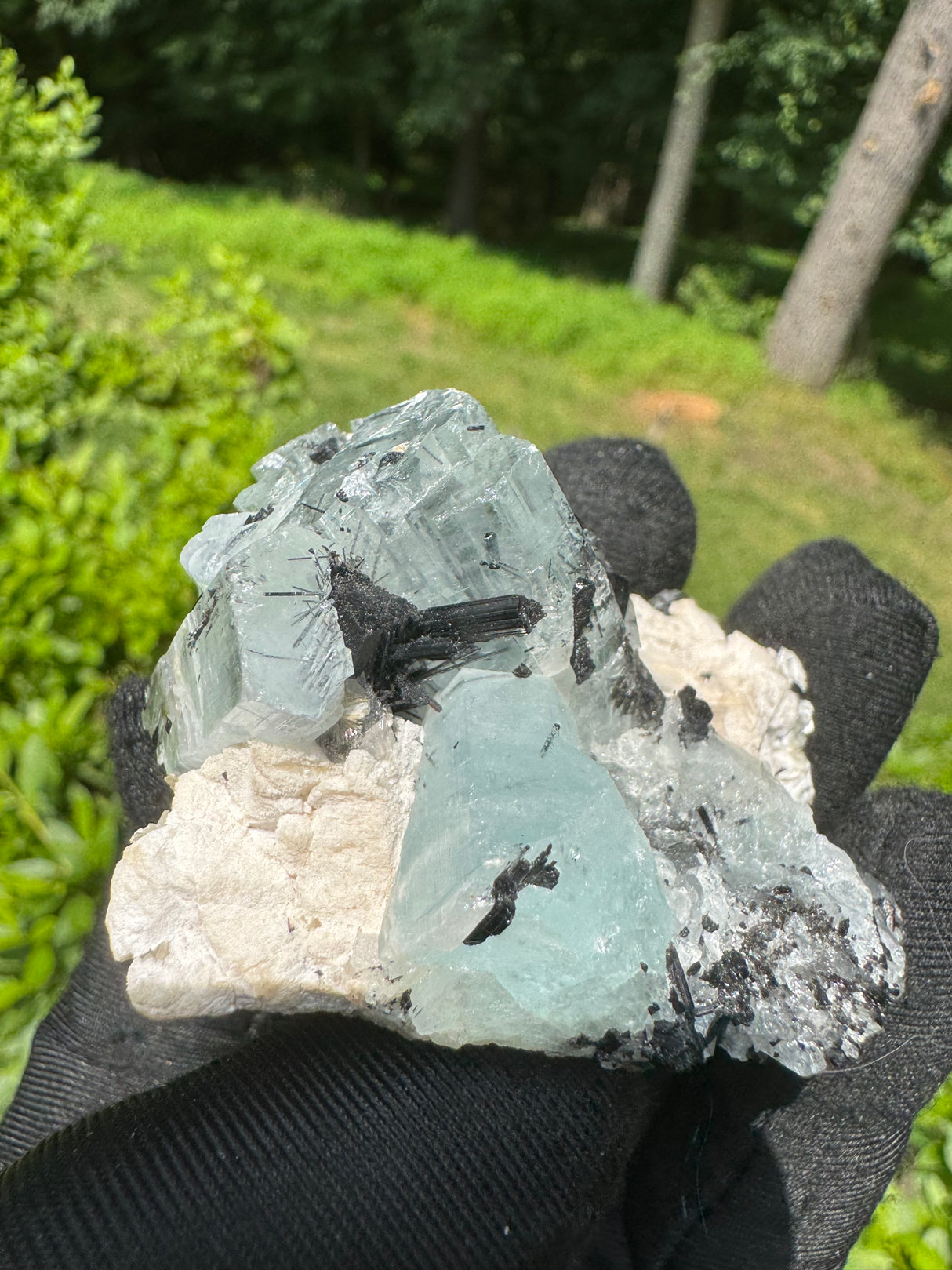 Aquamarine and Tourmaline Specimen - 78g