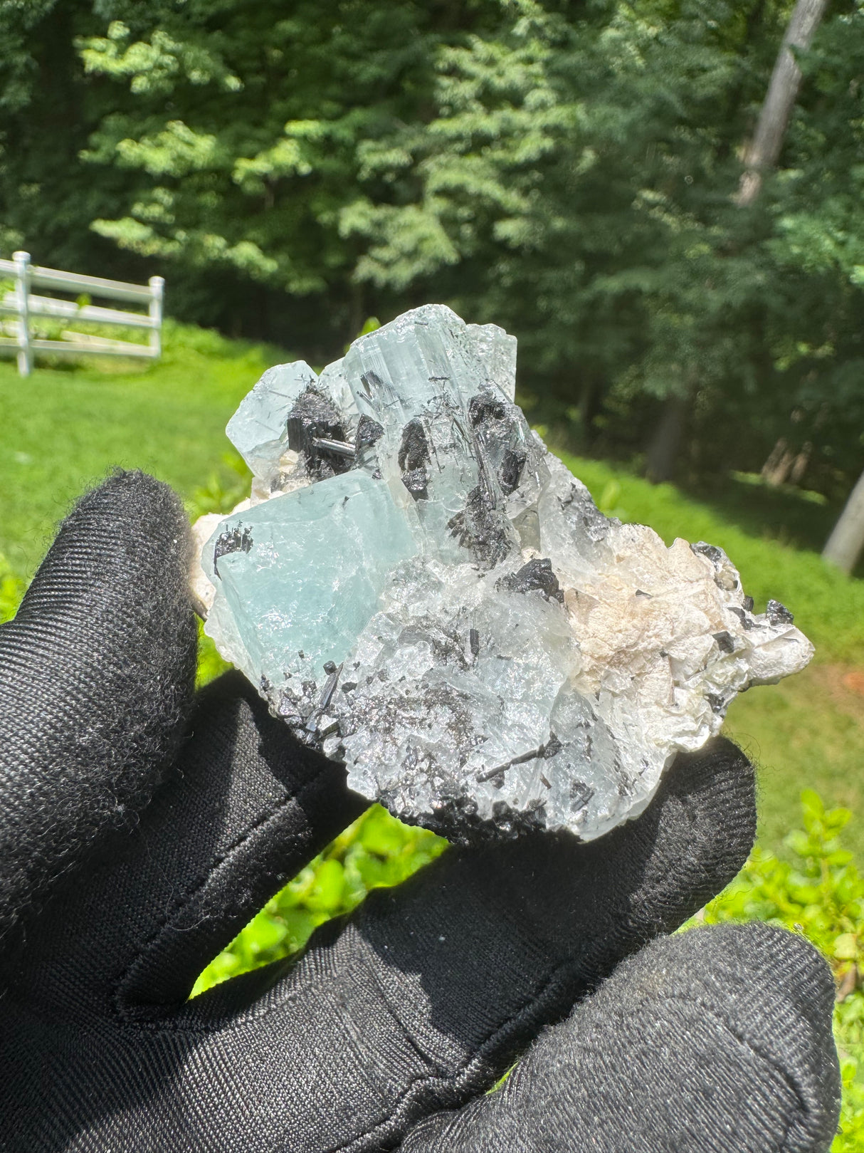 Aquamarine and Tourmaline Specimen - 78g