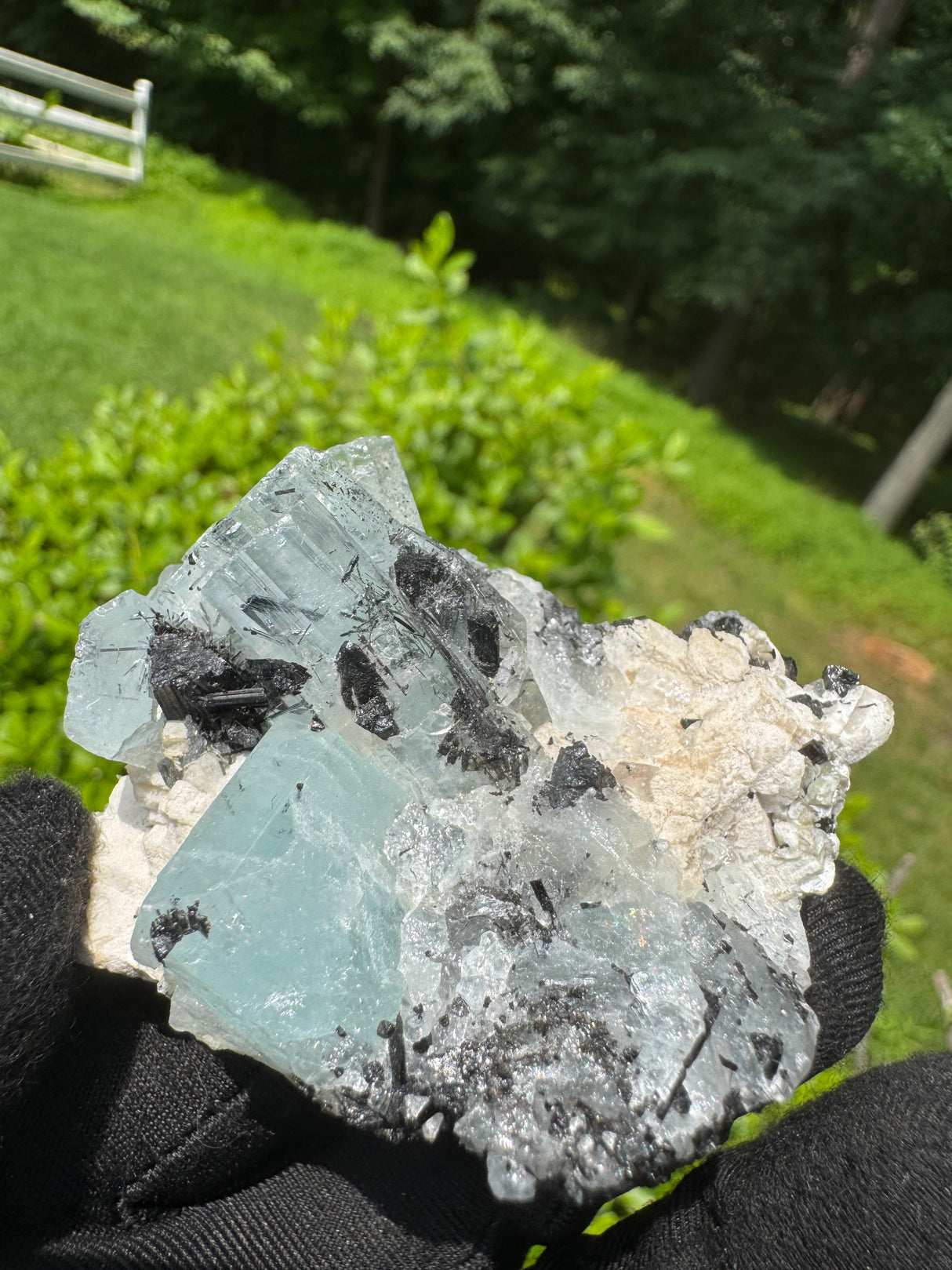 Aquamarine and Tourmaline Specimen - 78g