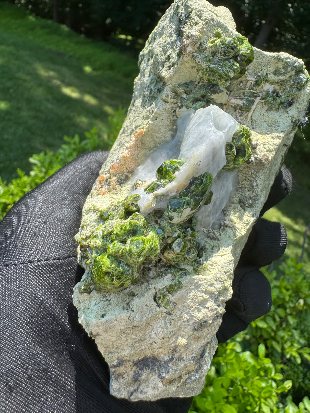 Green Garnet Specimen - 1184g