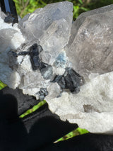 Smoky Quartz with Aquamarine Specimen - 194g