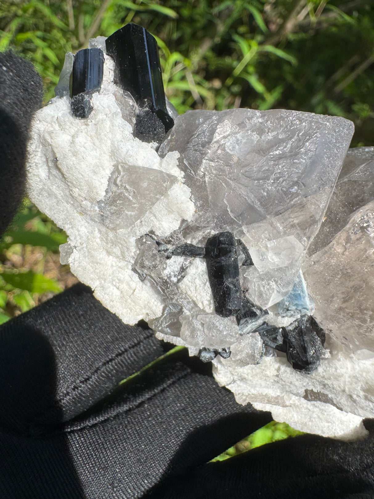 Smoky Quartz with Aquamarine Specimen - 194g