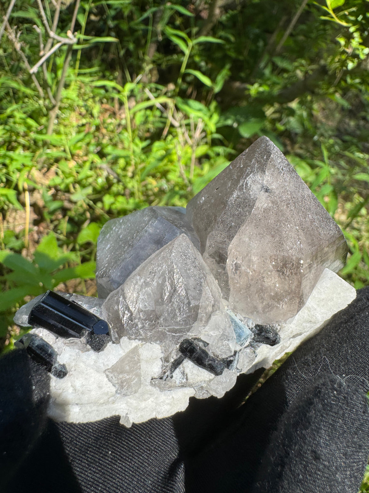 Smoky Quartz with Aquamarine Specimen - 194g