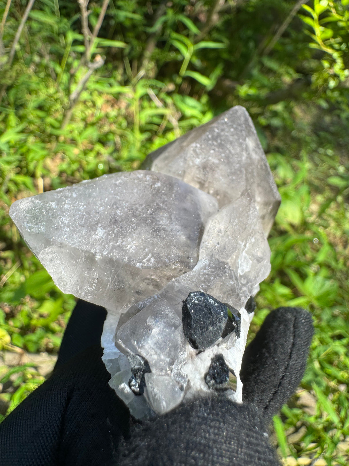 Smoky Quartz with Aquamarine Specimen - 194g