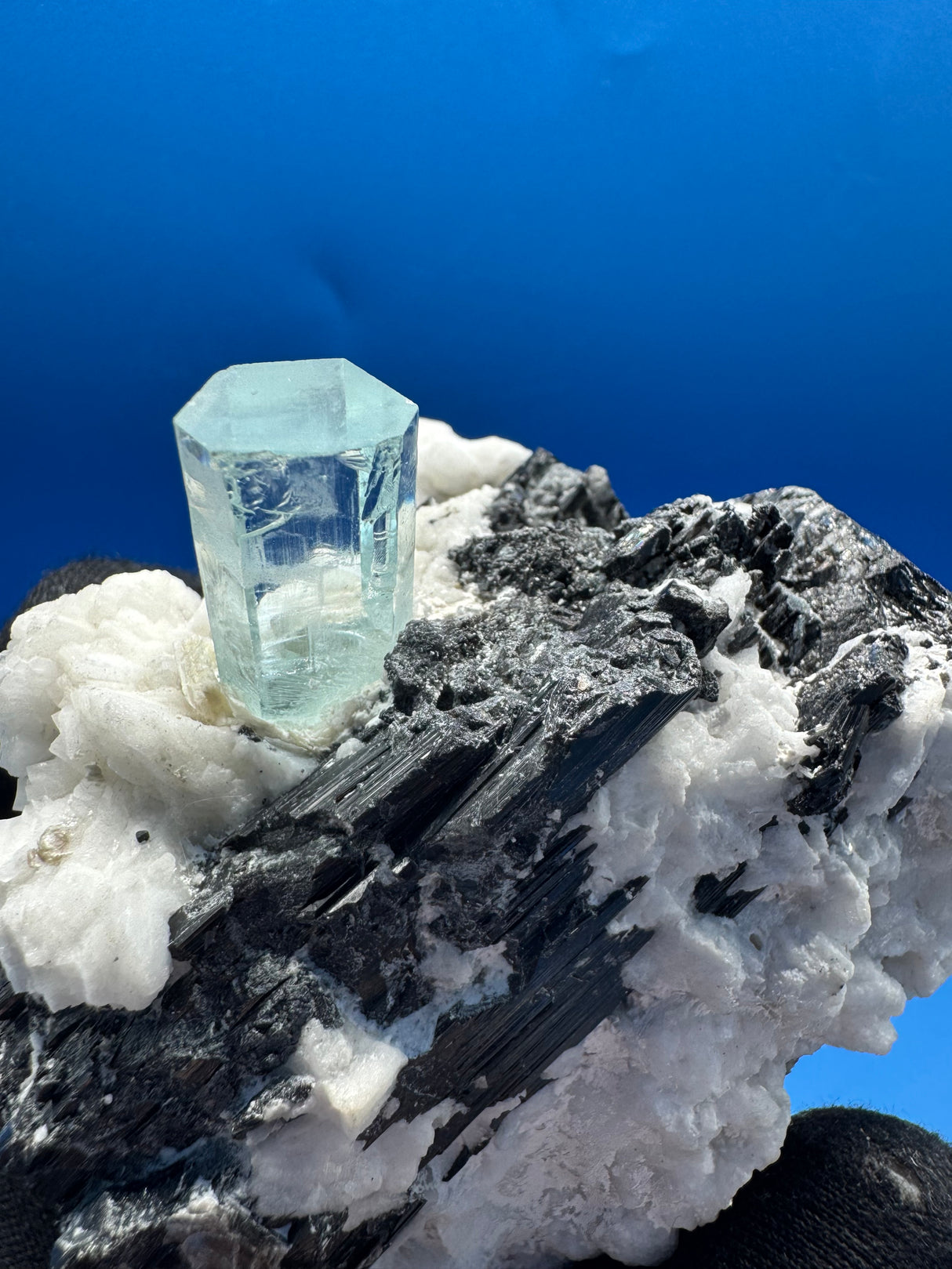 Aquamarine and Tourmaline Specimen - 269g