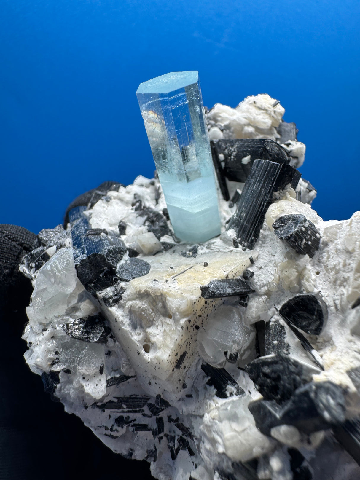 Aquarmarine and Tourmaline Specimen - 230g