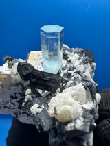 Aquarmarine and Tourmaline Specimen - 230g