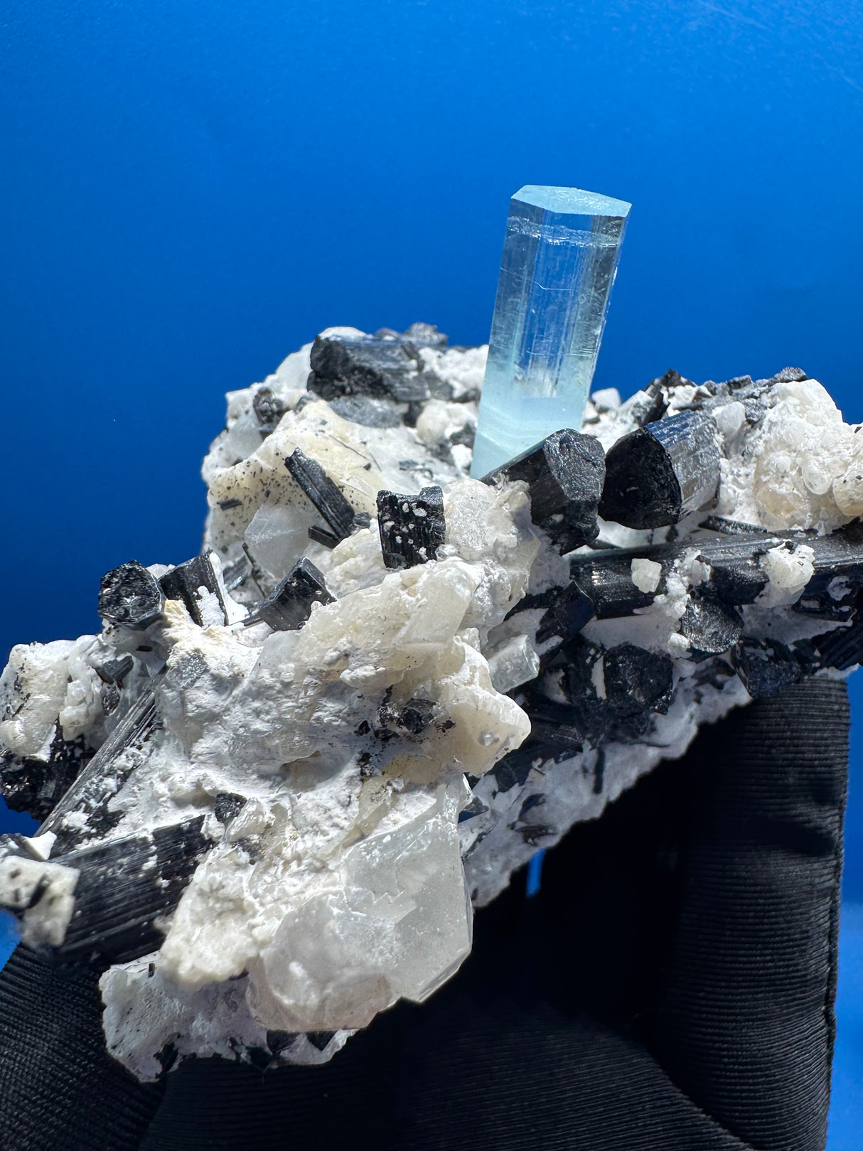Aquarmarine and Tourmaline Specimen - 230g