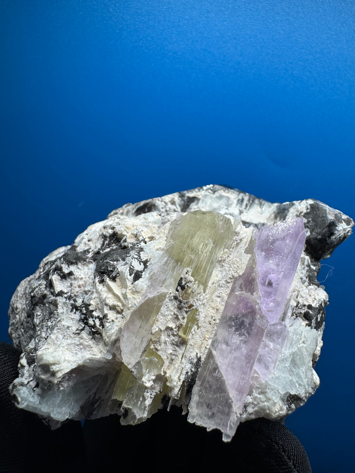 Kunzite and Smoky Quartz Specimen - 359g