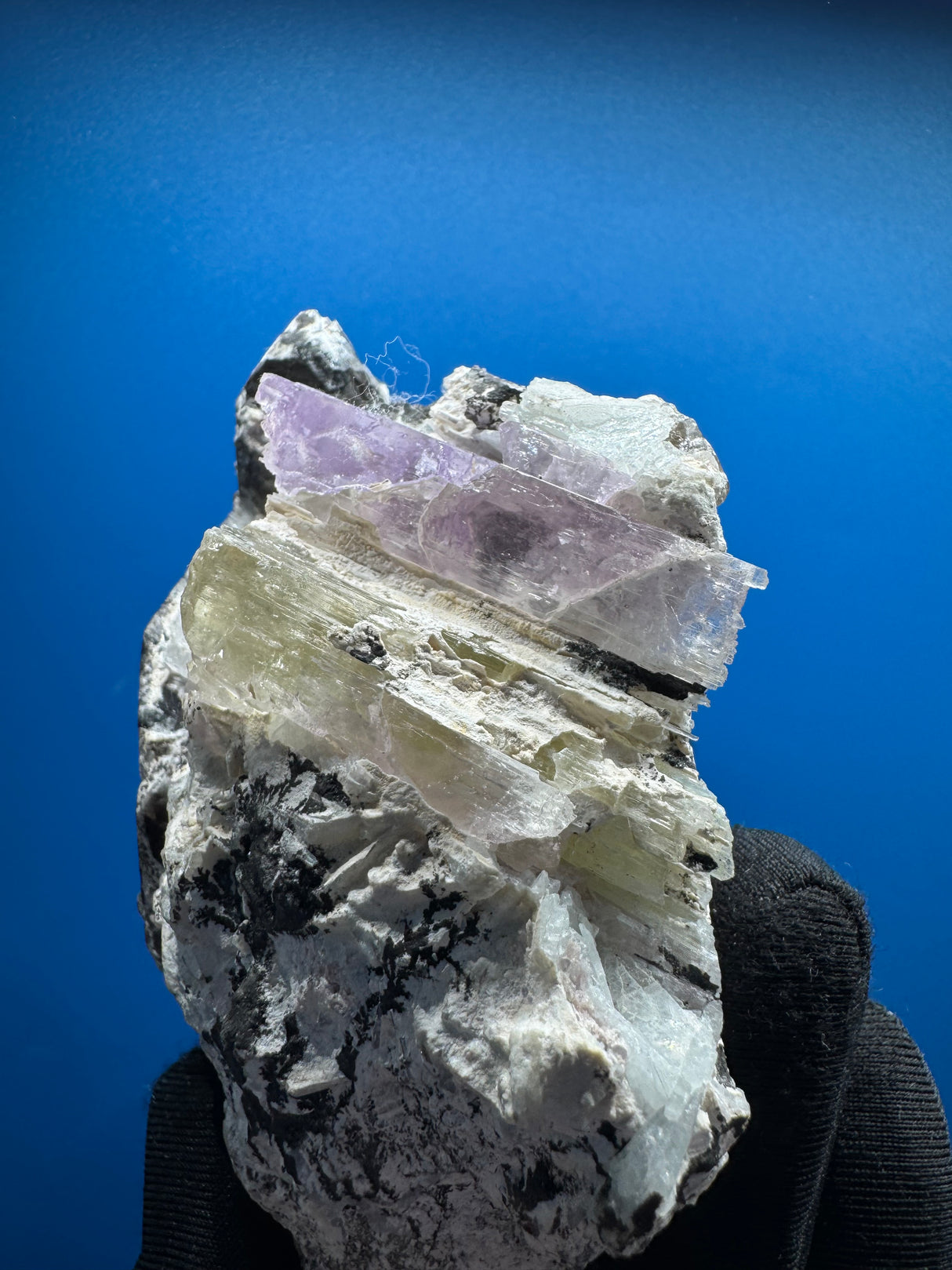 Kunzite and Smoky Quartz Specimen - 359g