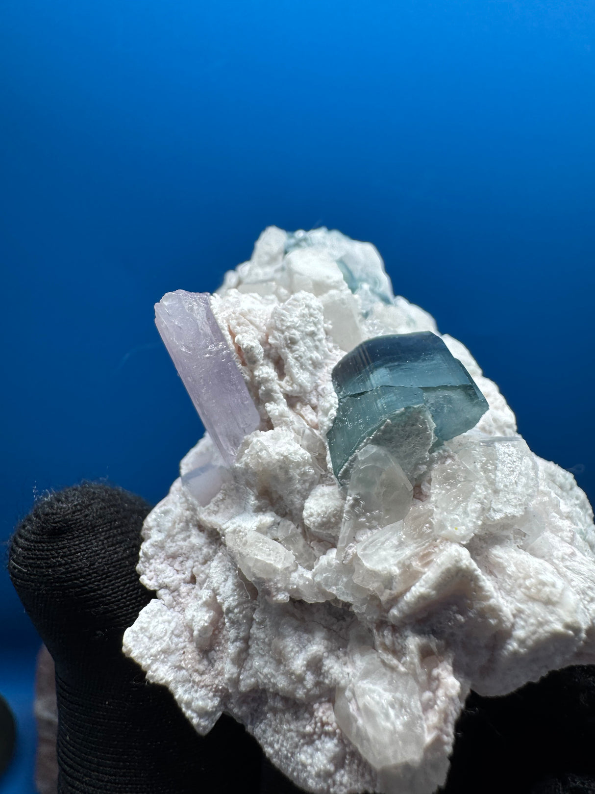 Kunzite and Tourmaline Specimen - 132g