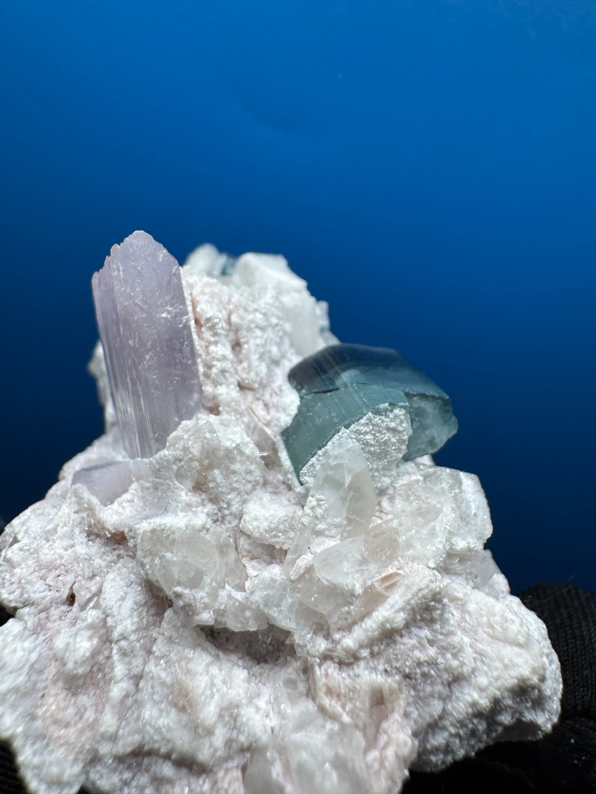 Kunzite and Tourmaline Specimen - 132g
