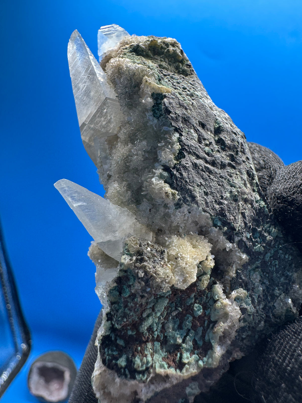 Dogtooth Calcite and Okenite Specimen - 49g