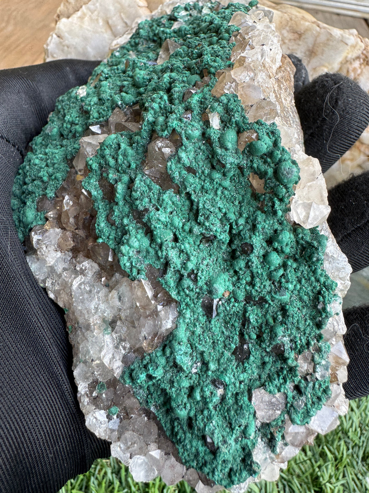 Malachite and Quartz Speciemen - 513g