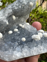 Blue Chalcedony & Okenite Specimen - 265g