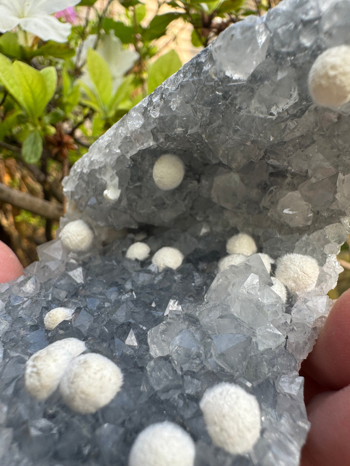 Blue Chalcedony & Okenite Specimen - 265g