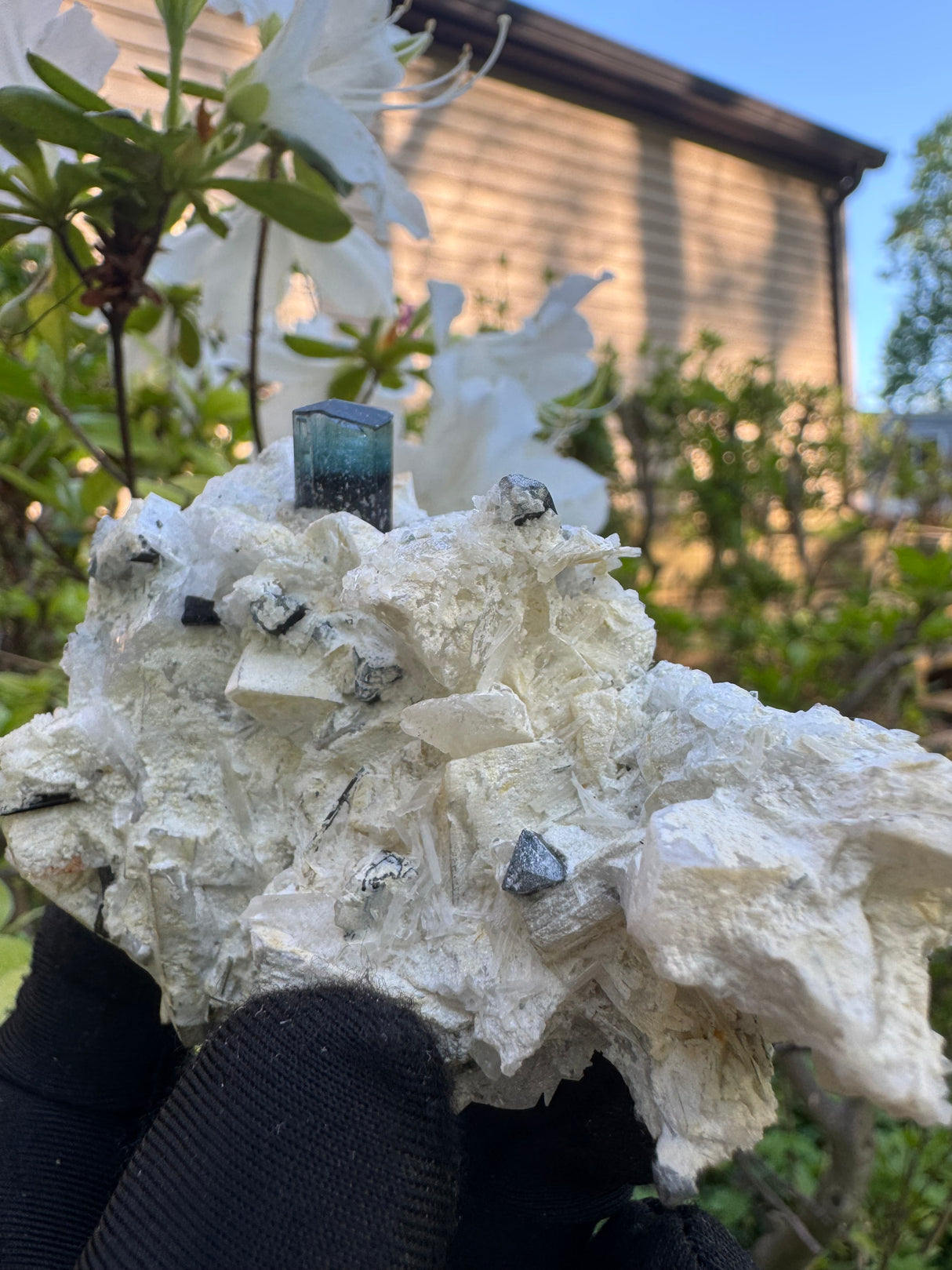 Blue Cap Tourmaline Specimen - 114g