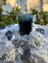 Blue Cap Tourmaline Specimen - 341g