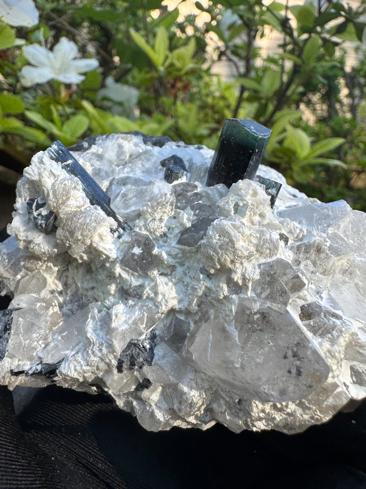 Blue Cap Tourmaline Specimen - 341g