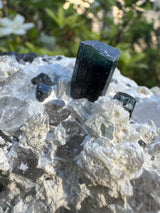 Blue Cap Tourmaline Specimen - 341g