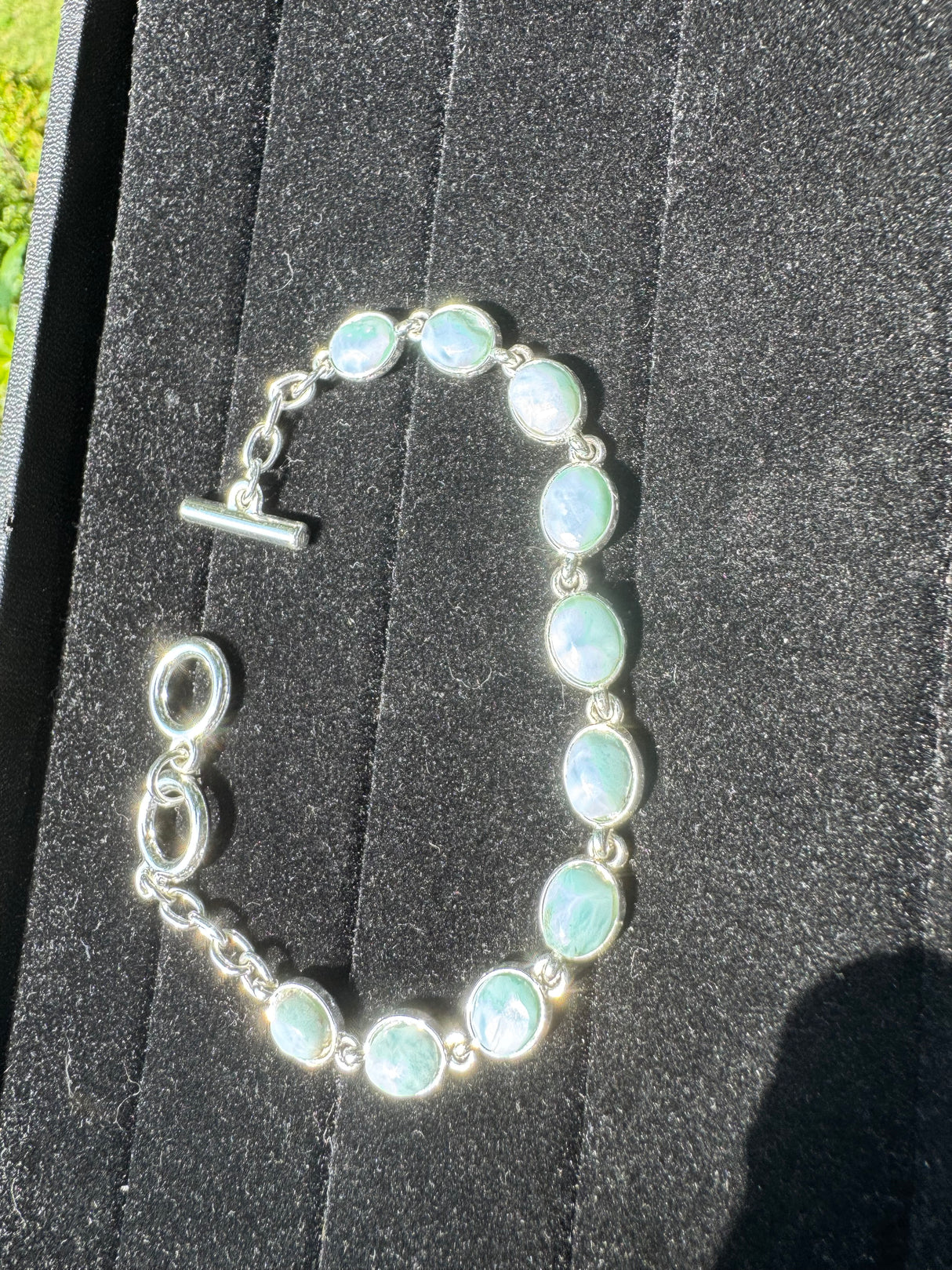 Larimar Silver Bracelet - 19g