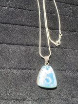 Larimar Silver Pendant Neckalce - 25g