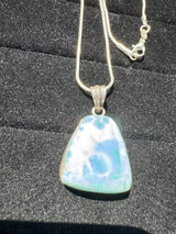 Larimar Silver Pendant Neckalce - 25g