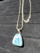 Larimar Silver Pendant Neckalce - 25g