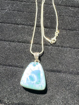 Larimar Silver Pendant Neckalce - 25g