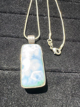 Larimar Silver Pendant Neckalce - 25g
