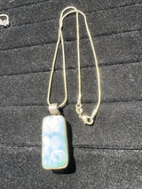 Larimar Silver Pendant Neckalce - 25g