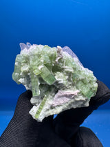 Kunzite and Green Tourmaline Specimen - 64g
