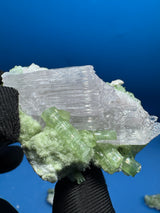 Kunzite and Green Tourmaline Specimen - 64g