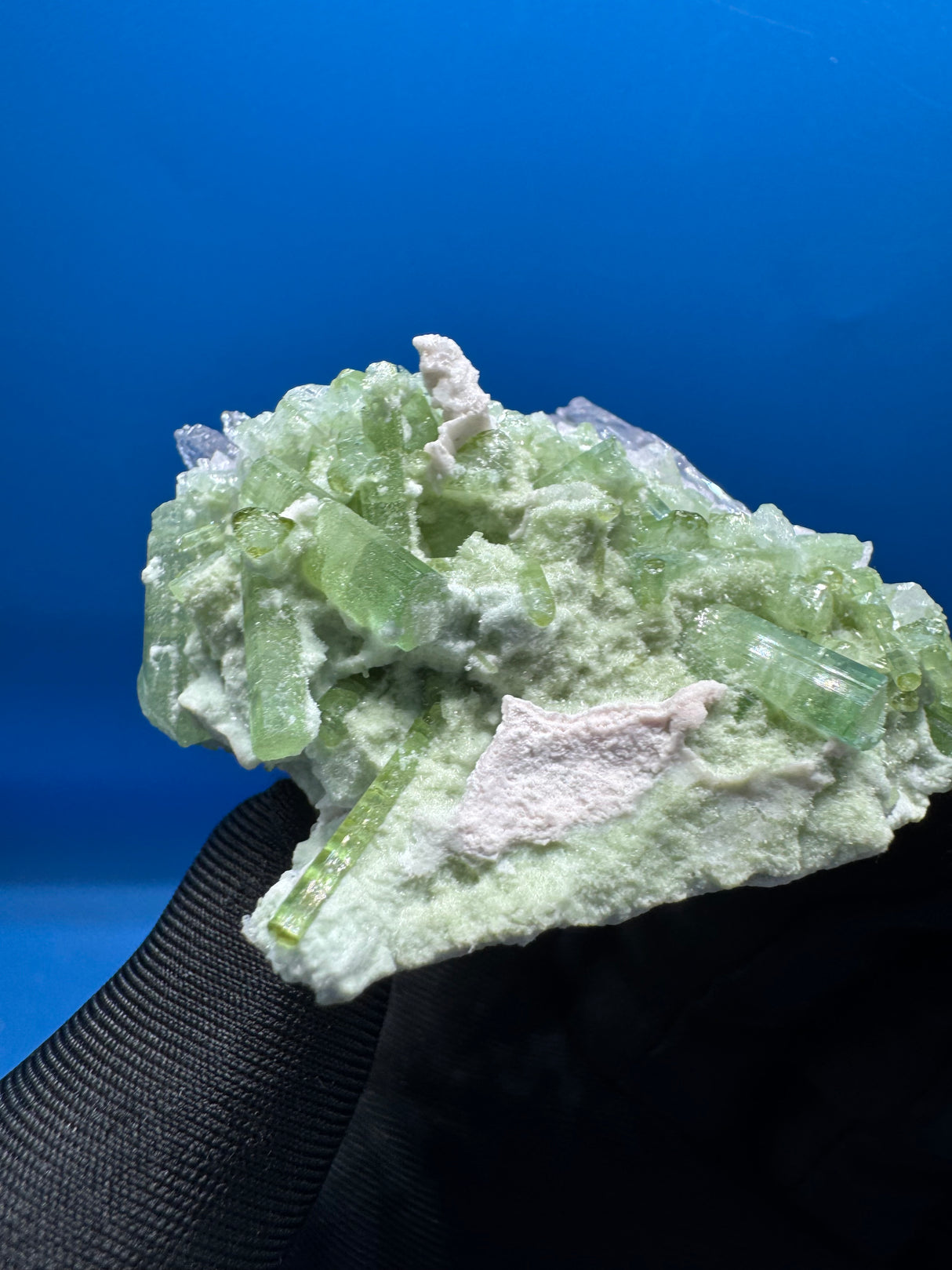 Kunzite and Green Tourmaline Specimen - 64g