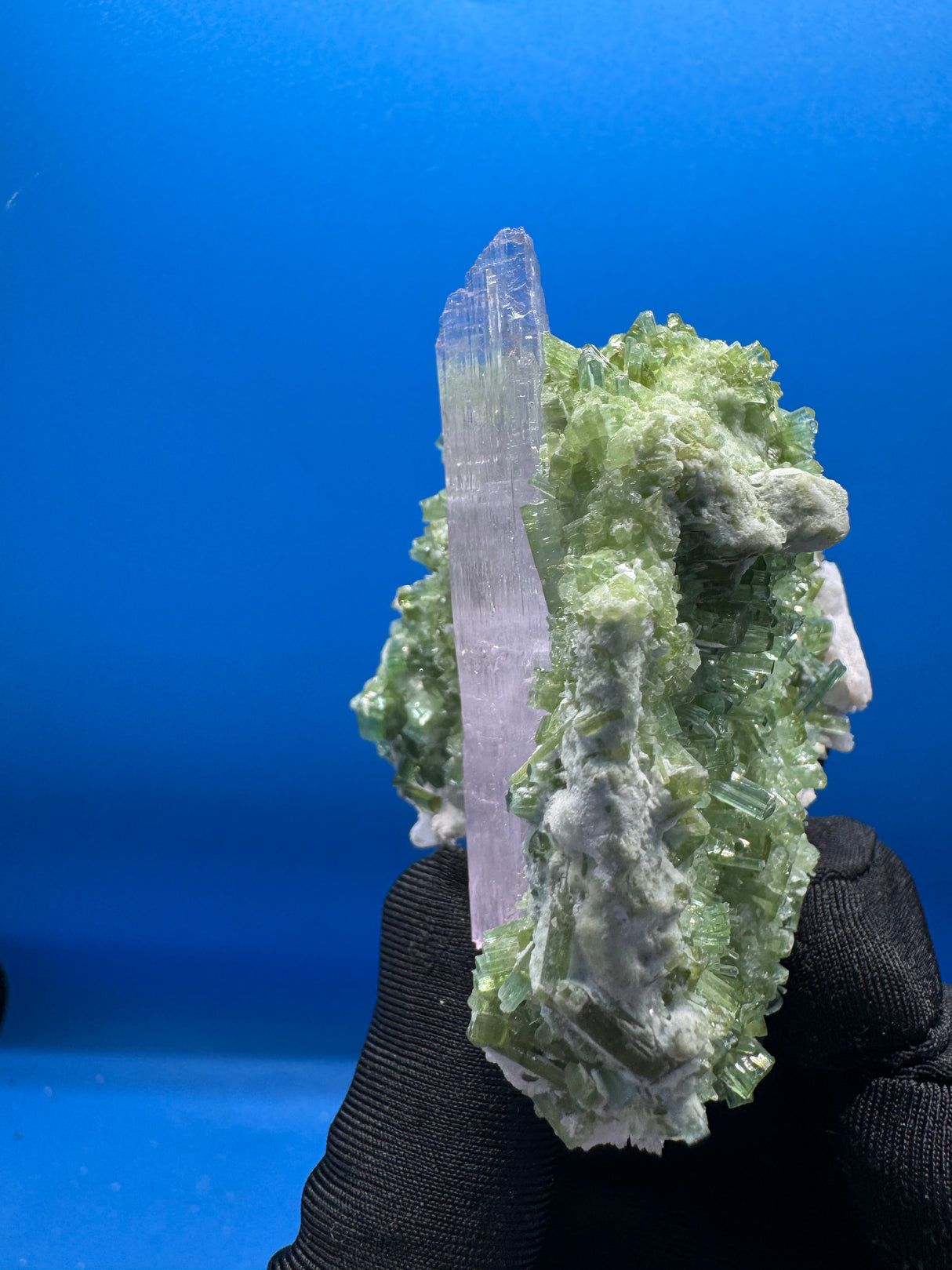 Kunzite and Tourmaline Specimen - 205g
