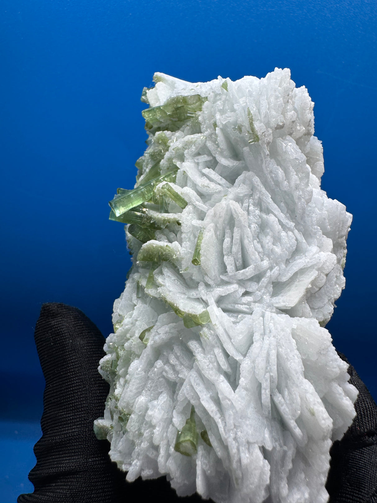 Green Tourmaline and Clevelandite Specimen - 170g