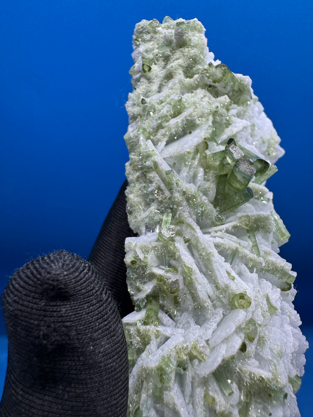 Green Tourmaline and Clevelandite Specimen - 170g