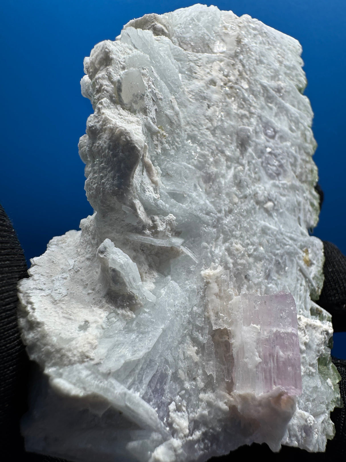 Green Tourmaline and Clevelandite Specimen - 170g