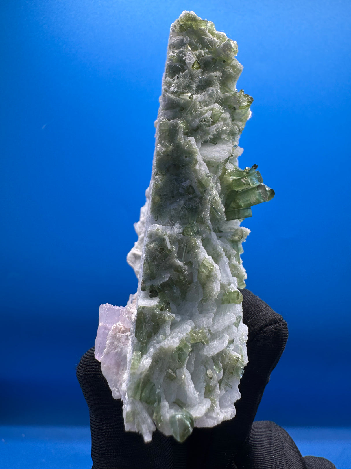 Green Tourmaline and Clevelandite Specimen - 170g