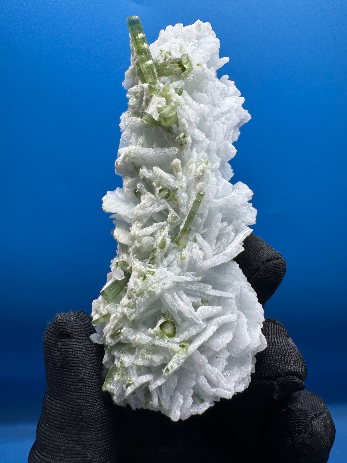 Clevelandite and Green Tourmaline Specimen - 118g