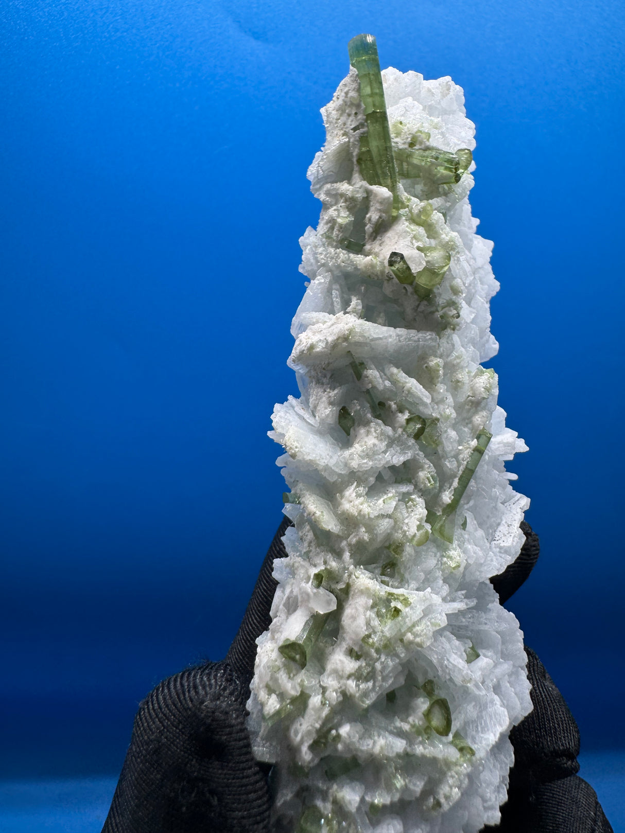 Clevelandite and Green Tourmaline Specimen - 118g