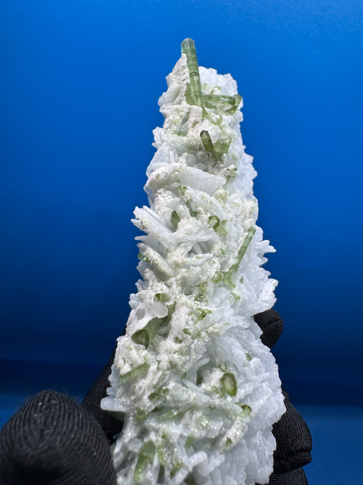 Clevelandite and Green Tourmaline Specimen - 118g
