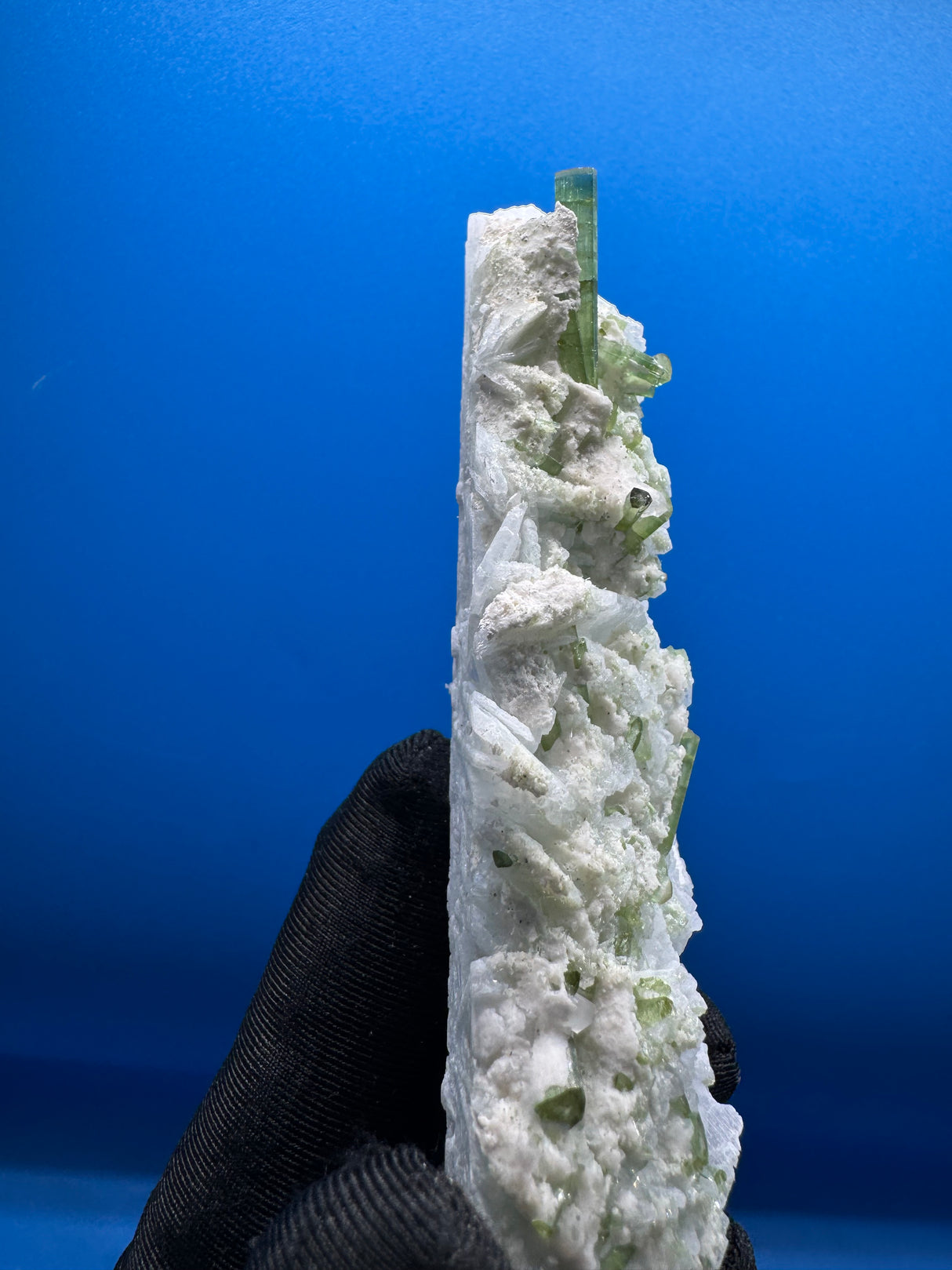 Clevelandite and Green Tourmaline Specimen - 118g