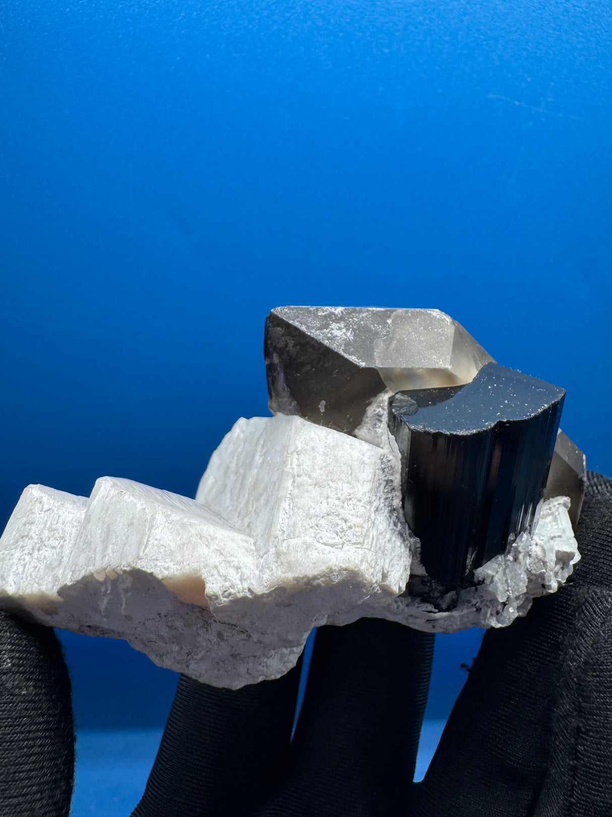 Black Tourmaline & Smoky Quartz - 183g
