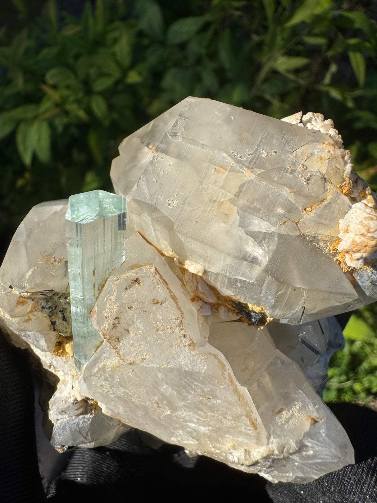 Aquamarine on Quartz  Specimen - 605g